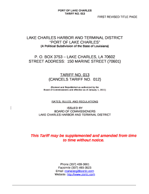 PORT OF LAKE CHARLES