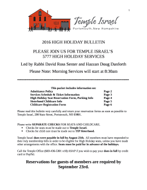 PLEASE JOIN US FOR TEMPLE ISRAELS