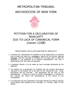 PETITION FOR A DECLARATION OF INVALIDITY