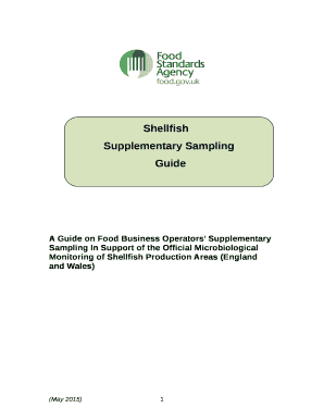 A Guide on Food Business Operators Supplementary Sampling In Support of the Official Microbiological Monitoring of Shellfish Production Areas (England and Wales)
