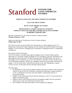 MA IN LATIN AMERICAN STUDIES