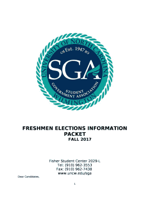 FRESHMEN ELECTIONS INFORMATION PACKET
