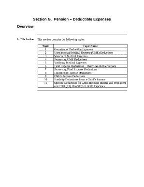 Pension Deductible Expenses
