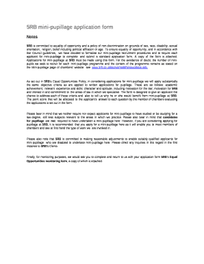 To ensure equality of opportunity, and in accordance with Bar Council guidelines, we have decided to formalise our mini-pupillage recruitment procedures and to require each applicant for mini-pupillage to complete and submit a standard