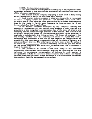 Motion picture exemption