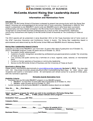 Information and Nomination Form
