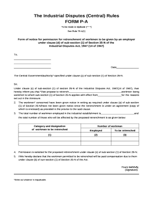 The Industrial Disputes (Central) Rules