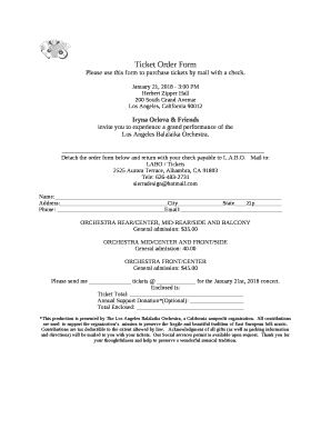 Please use this form to purchase tickets by mail with a check