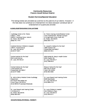 Student Services/Special Education