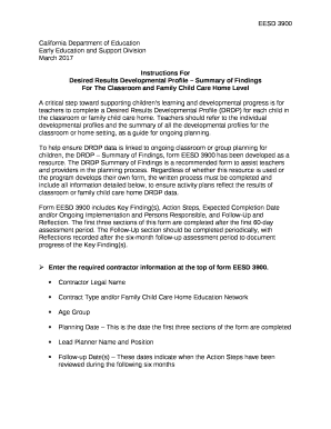 Desired Results Developmental Profile Summary of Findings Doc Template ...