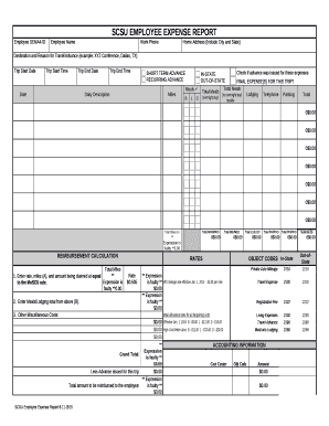 SCSU EMPLOYEE EXPENSE REPORT