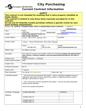 Contract TitleVEHICLE INTERNATIONAL TRUCK & WORKHORSE PARTS & SERVICE
