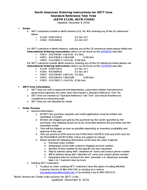 Standard Reference Test Tires