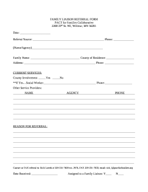 FAMILY LIAISON REFERRAL FORM