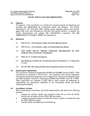 INJURY AND ILLNESS RECORDKEEPING