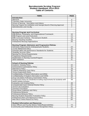 School of Nursing:Description and History