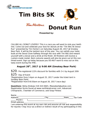 Tim Bits 5K Donut Run