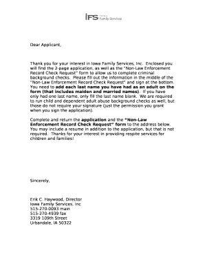 Thank you for your interest in Iowa Family Services, Inc