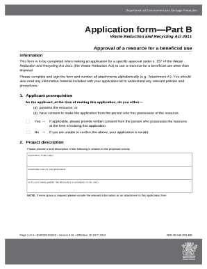 Approval of a resource for a beneficial use