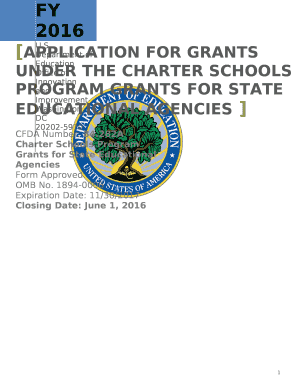 Charter Schools Program Grants for State Educational Agencies