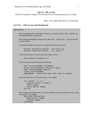 Lab 10:File Access