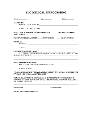 blc medical inprocessing form