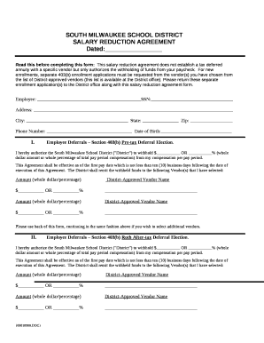For new enrollments, separate 403(b) enrollment applications must be requested from the vendor(s) you have chosen from the list of District-approved vendors (this list is available at the District office)