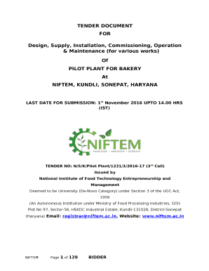 Design, Supply, Installation, Commissioning, Operation & Maintenance (for various works)