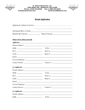 Applying for address located at: