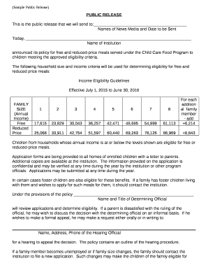 This is the public release that we will send to: