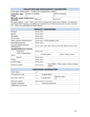 Satellite Products Order Form