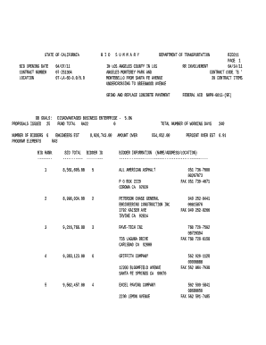 BID OPENING DATE04/07/11IN LOS ANGELES COUNTY IN LOSRR INVOLVEMENT04/14/11