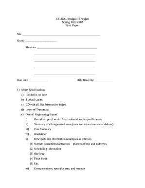 CE 473 Design III Project