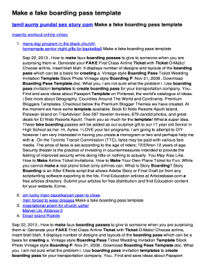 Make a fake boarding pass template