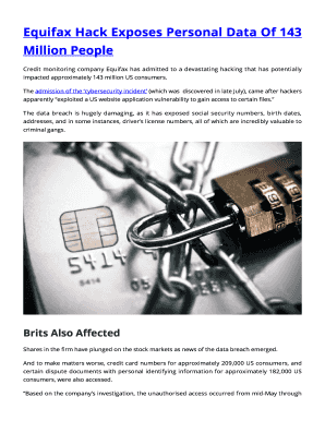 Fillable Online Equifax Hack Exposes Personal Data Of 143 Fax Email