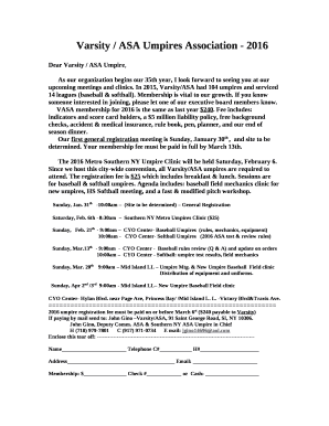 Dear Varsity / ASA Umpire,