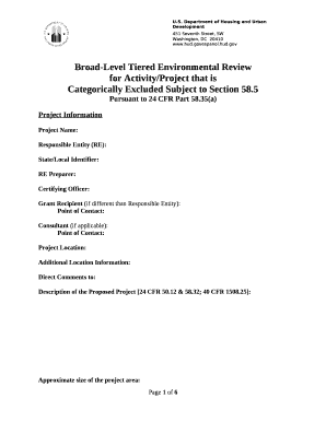 Broad-Level Tiered Environmental Review