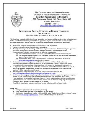 Licensure of Dental Students as Dental Hygienists