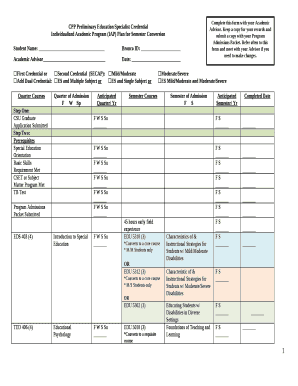 CPP Preliminary Education Specialist Credential