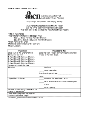 AAACN Charter Process:APPENDIX D