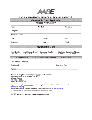 New MemberLocal Chapter Dues*Renewing MemberStudentsSustaining Member