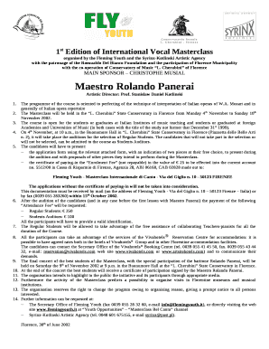 1st Edition of International Vocal Masterclass