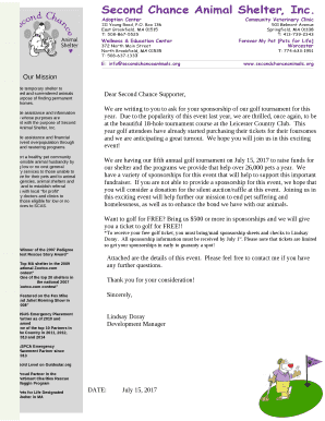 Dear Second Chance Supporter,