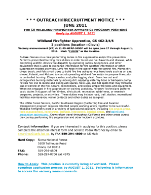 * * * OUTREACH/ilRECRUITMENT NOTICE * * *