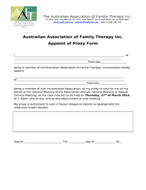 Appoint of Proxy Form