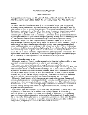 What Philosophy Ought to Be