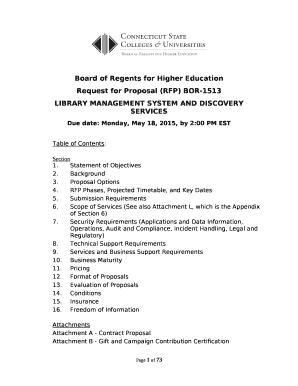 Request for Proposal (RFP) BOR-1513