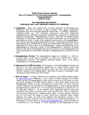 Pair of Tickets to The Haunting Experience Sweepstakes