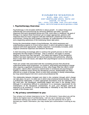 Psychotherapy Overview