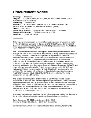 Project: SECOND WATER RESOURCES AND IRRIGATION SECTOR MANAGEMENT (WISMP-2)